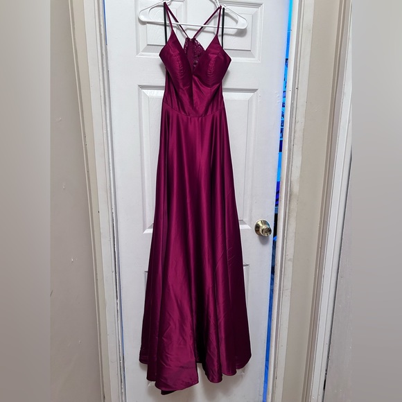 Maroon Prom Dress - Picture 2 of 3